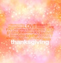 Vibrant Sparkling THANKSGIVING word cloud