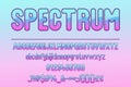 Vibrant Spectrum Gradient Color Font Set