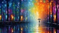 Colorful Walkway: Layered And Atmospheric Landscapes By Talented Artist