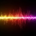 Vibrant Spectrum of Sound Waves - A Visual Representation Royalty Free Stock Photo