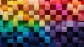 Vibrant Spectrum of Stacked Wooden Blocks AI Generated