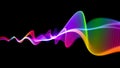 Vibrant spectrum waveform abstract sound visualizer dynamic colorful energy flow Royalty Free Stock Photo