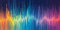 Vibrant Spectrum Waveform: Exploring Dynamic Color Patterns in Digital Art