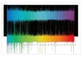 Vibrant spectrum waveforms Royalty Free Stock Photo