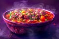 Vibrant Spicy Beef Stew in Clay Pot with Steam and Colorful Vegetables Hearty Homemade Meal Concept Royalty Free Stock Photo