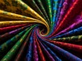 Vibrant spiral fabric design Royalty Free Stock Photo
