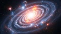 Vibrant Spiral Galaxy with Bright Central Core and Nebula Clouds in Deep Space 20251218 Royalty Free Stock Photo