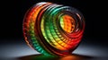 Vibrant Spiral Glass Art: A Captivating Display Of Color And Form