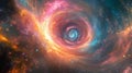Vibrant Spiral Nebula in Deep Space Royalty Free Stock Photo