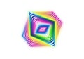 Vibrant spiral prism Royalty Free Stock Photo