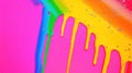 A vibrant splash of colorful paint drips on a bright background, showcasing artistic expression Royalty Free Stock Photo
