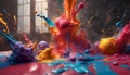 Vibrant Splash Painting