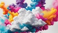 Vibrant Spray Paint Explosion Background A Colorful Cloud Burst for Design Inspiration and Digital Art Projects Royalty Free Stock Photo