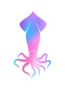 Vibrant squid. Bio luminescent