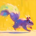 Vibrant Squirrel in Motion for Stock Photos