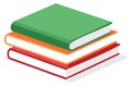Vibrant Stack of Books in Isometric Design Representing Education and Learning Royalty Free Stock Photo