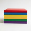 Vibrant stack of colorful blocks Royalty Free Stock Photo