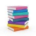 Colorful stack of books representing knowledge and learning opportunities Royalty Free Stock Photo