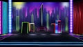 Vibrant Stage Backdrop for Auditions, Made with Generative AI