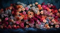 Vibrant Stage Backdrop: Handcrafted Beauty Of A Rose Couch