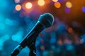 Vibrant Stage: Spotlight on a Crystal Clear Singing Mic.