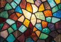 Vibrant stained glass mosaic pattern Royalty Free Stock Photo