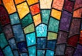Vibrant stained glass mosaic pattern Royalty Free Stock Photo