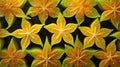 Vibrant star fruit slices creating a juicy pattern Royalty Free Stock Photo
