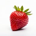 Vibrant Strawberry On White Background: A Stunning Visual Royalty Free Stock Photo