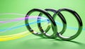 HighSpeed Data Transfer Through Linked Rings Royalty Free Stock Photo