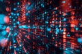 Vibrant streams of digital data flow through a virtual environment, showcasing a Royalty Free Stock Photo