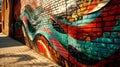 Vibrant Street Art Collage./n