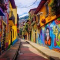 Vibrant Street Scene in Bogota, Colombia