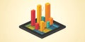 Vibrant Stylized Bar Graphs Arrangement