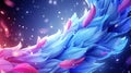 Feathered Fantasy: A Gradient of Blue, Pink, and Purple Abstract Dreamscape Royalty Free Stock Photo