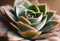 Vibrant succulent plant featuring bright green and yellow hues, AI-generated.