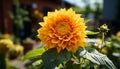 A vibrant sunflower blossom, nature beauty in a single flower generated by AI Royalty Free Stock Photo