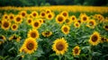 Vibrant Sunflower Field Royalty Free Stock Photo