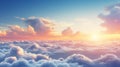 Vibrant Sunset Clouds: Captivating Colors in Dramatic Sky, Perfect for Inspirational Backgrounds and Serene Atmospheres.