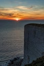 Vibrant Sunset Hues from White Rocks of Beachy Head, England Royalty Free Stock Photo
