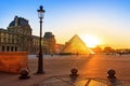 Vibrant sunset Louvre