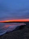 Vibrant sunset over the ocean