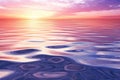 Vibrant Sunset Over Tranquil Water, AI Generated Royalty Free Stock Photo