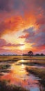 Vibrant Sunset Painting Inspired By Mark Lovett And Carolyn Blish