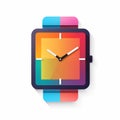 Vibrant Superflat Style Watch With Contemporary Color Fields Royalty Free Stock Photo