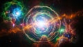 Vibrant Supernova Explosion in Deep Space with Colorful Nebulae and Bright Central Star Royalty Free Stock Photo