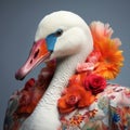 Vibrant And Surreal Swan Fashion: Bold And Colorful Portraits