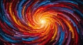 Vibrant swirling colors abstract background dynamic energy spiral motion vortex Royalty Free Stock Photo