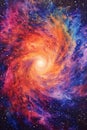 vibrant, swirling galaxy with stars and nebula