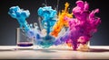 Vibrant Swirling Liquid: Abstract Physical Forces Experiment